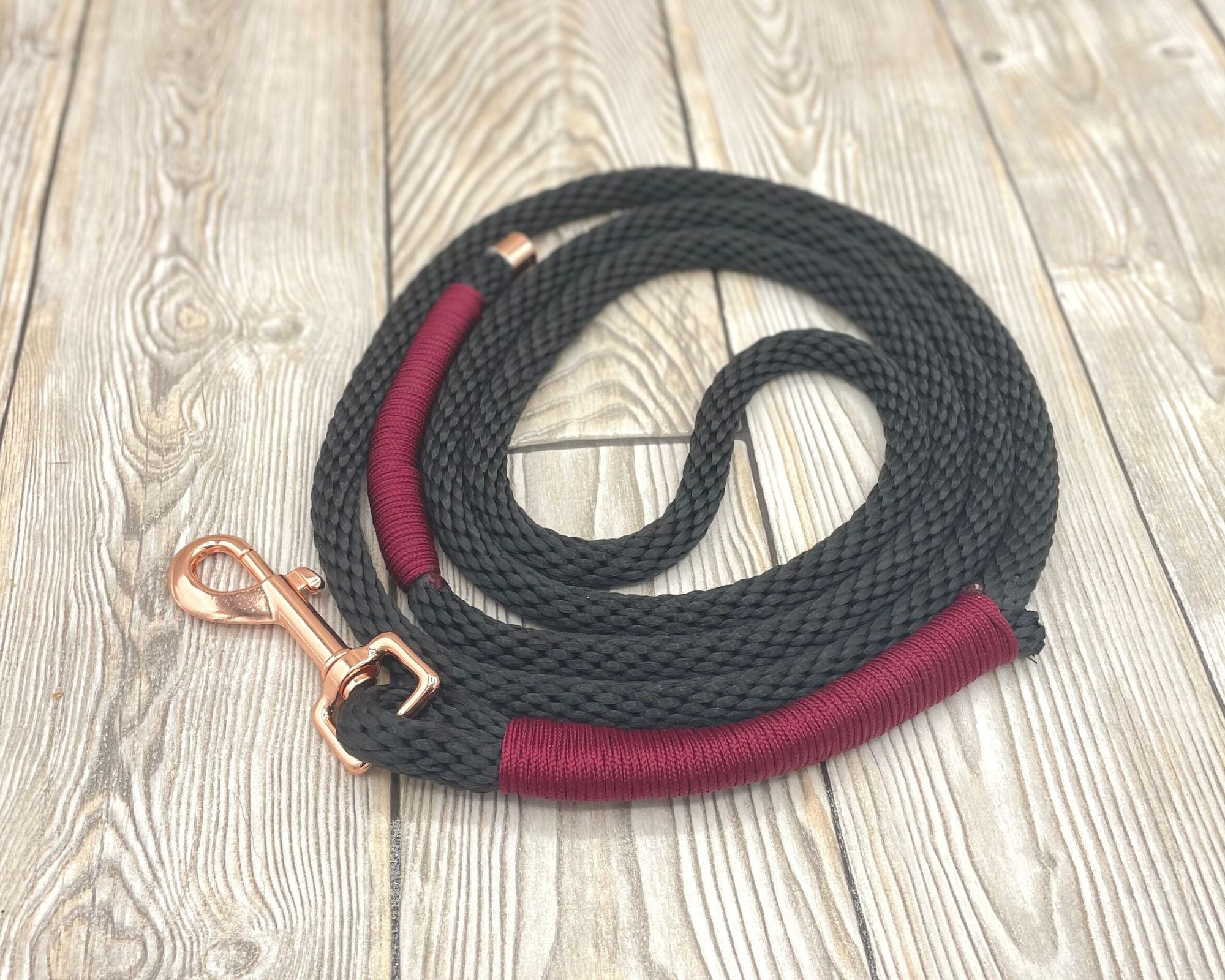 Lead rope with carabiner