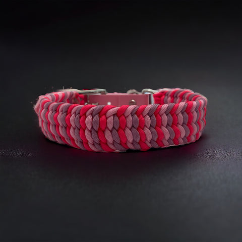 Farbenspiel dreifarbig Halsband - selbst gestalten - DIY Paracord