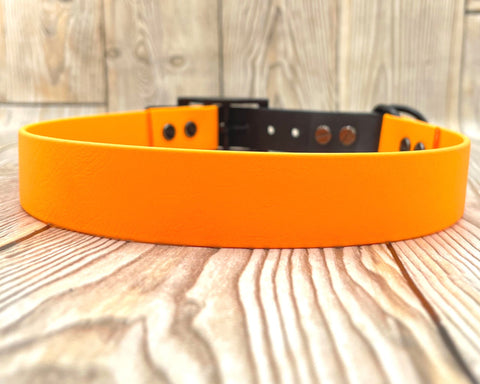 BioThane Halsband | Orange + Schwarz