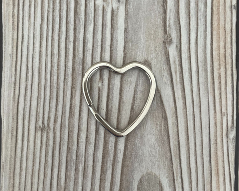 Key ring heart - silver