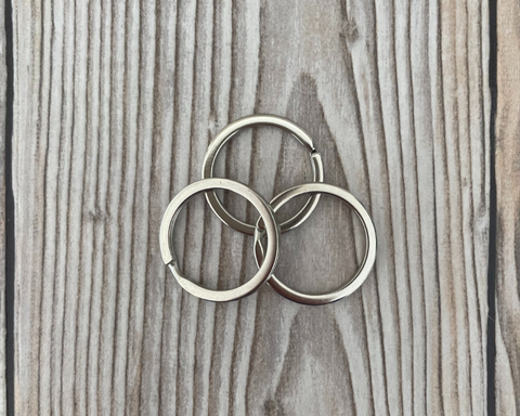Key ring round - silver