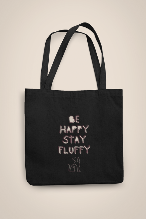 Be Happy Stay Fluffy | Organic Jutebeutel