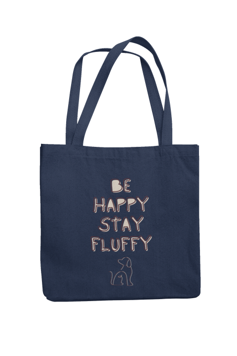 Be Happy Stay Fluffy | Organic jute bag