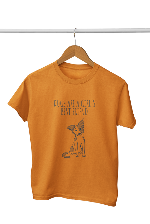 Dogs are a girl's best friend - Kids Organic T-Shirt
